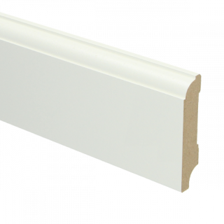 MDF Eigentijdse plint 70x15 wit voorgelakt RAL 9010