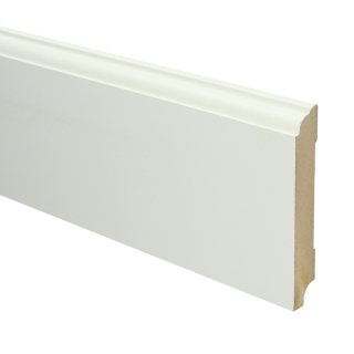 MDF Eigentijdse plint 115x18 wit voorgelakt RAL 9010