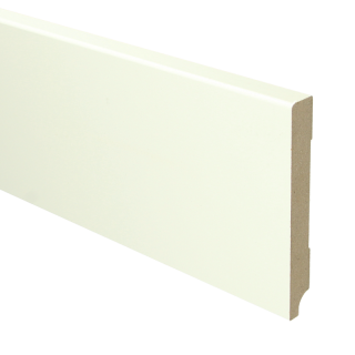 MDF Moderne plint 120x15 wit voorgelakt RAL 9010