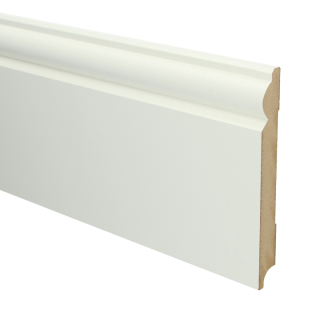 MDF Barok plint 150x18 wit voorgelakt RAL 9010
