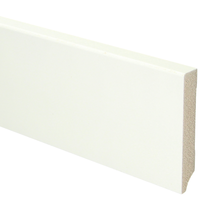 Budgetline MDF plint 90x15 V313 wit gegrond recht