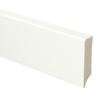 Budgetline MDF plint 70x18 V313 wit gegrond recht