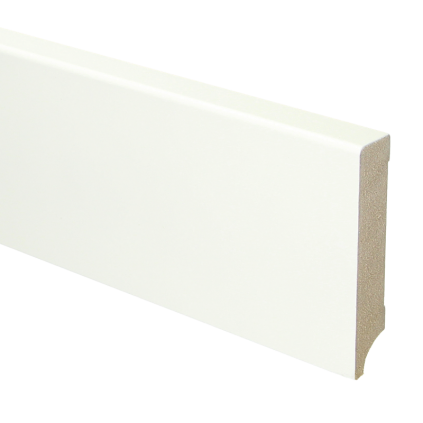 Budgetline MDF plint 90x18 V313 wit gegrond recht