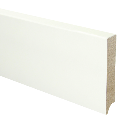 Budgetline MDF plint 120x18 V313 wit gegrond recht