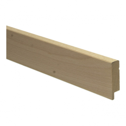 Rechte plint 54x15 gest. beuken onbew.