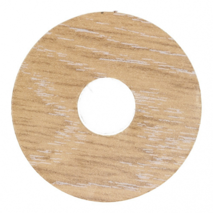 Zelfkl. rozet (17 mm) eiken wit (10 st.)