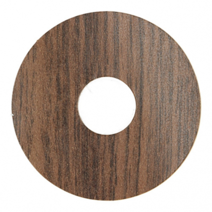 Zelfkl. rozet (17 mm) eiken donker vernist (10st.)