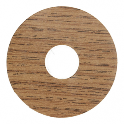 Zelfkl. rozet (17 mm) eiken donker (10 st.)