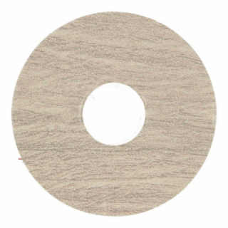 Zelfkl. rozet (17 mm) teak grijs geborsteld (10 st.)