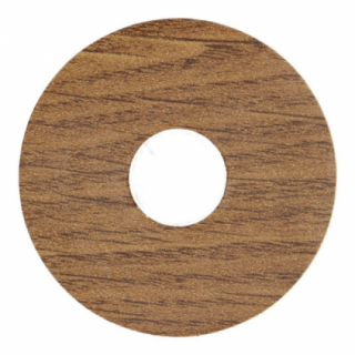 Zelfkl. rozet (17 mm) eiken naturel donker (10 st.)