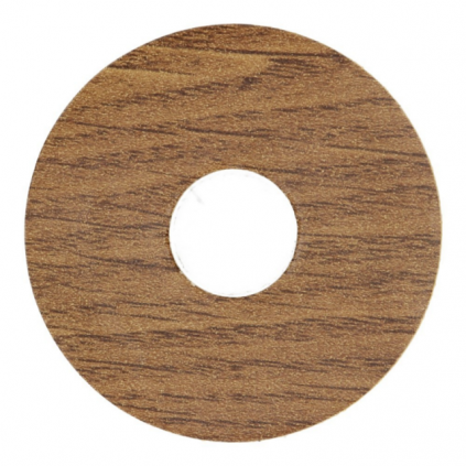 Zelfkl. rozet (17 mm) eiken naturel donker (10 st.)