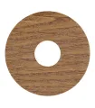 Zelfkl. rozet (17 mm) eiken naturel donker (10 st.)