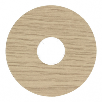 Zelfkl. rozet (17 mm) champagne eiken (10 st.)
