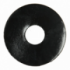 Zelfkl. rozet (17 mm) zwart hoogglans (10 st.)