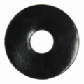 Zelfkl. rozet (17 mm) zwart hoogglans (10 st.)