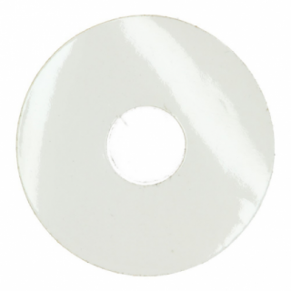 Zelfkl. rozet (17 mm) hoogglans wit (10 st.)