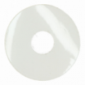 Zelfkl. rozet (17 mm) hoogglans wit (10 st.)