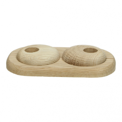 Duo-rozet variabel Ø 16 mm eiken onbew.