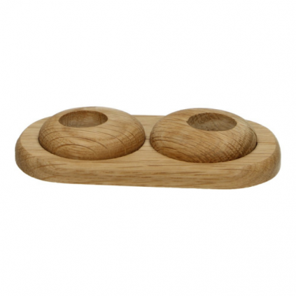 Duo-rozet variabel Ø 22 mm eiken nat.geol.