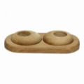 Duo-rozet varia. Ø 22 mm eiken gerookt nat. geol.