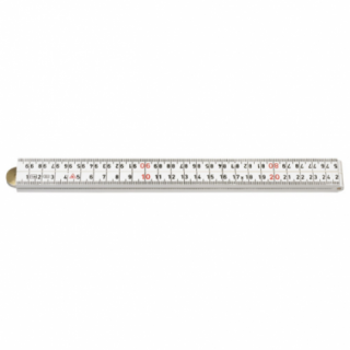 Duimstok glasfiber wit 1 meter