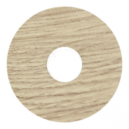 Zelfkl. rozet (17 mm) gezandstr. eik nat. (10 st.)