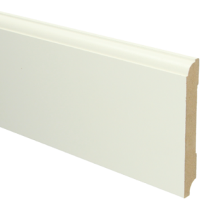 MDF Eigentijdse plint 120x15 wit voorgel. RAL 9010