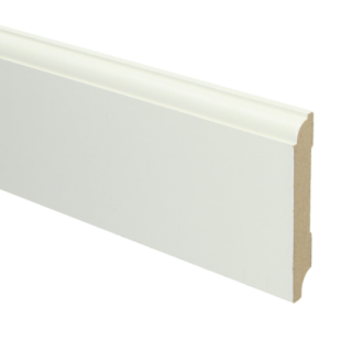 MDF Eigentijdse plint 90x18 wit voorgelakt RAL 9010