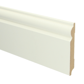 MDF Barok plint 120x15 wit voorgelakt RAL 9010