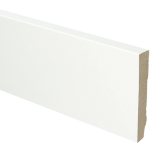 MDF plint recht 90x15 wit gefolied