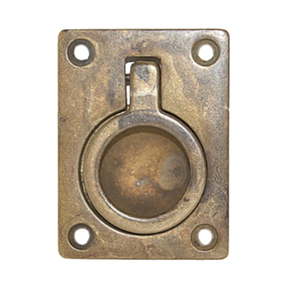 Luikring rond brons antiek 43 x 57 mm