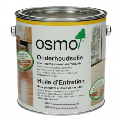 OSMO Onderhoudsolie Semimat Antislip R9 3098 2,5 L | Tukvloeren.nl