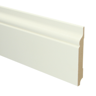 MDF Romantische plint 120x15 wit voorgelakt RAL 9010