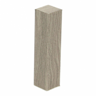 Hoek/eindstuk folie 4st. teak grijs geborsteld
