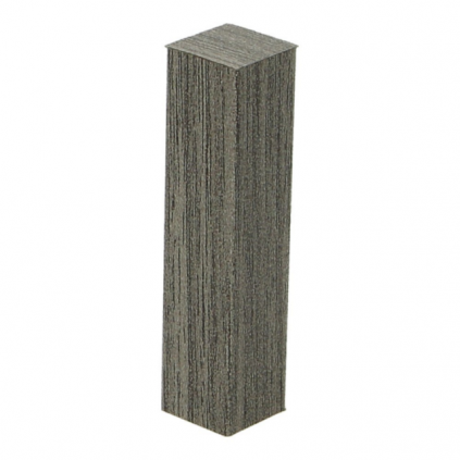 Hoek/eindstuk folie 4st. grijze teak