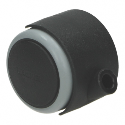 Zwenkwiel zwart 50 mm zacht (zonder aansluiting)