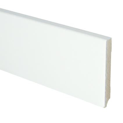 Budgetline MDF plint 90x12 V313 wit gegrond recht
