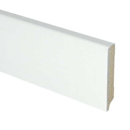 Budgetline MDF plint 70x12 V313 wit gegrond recht