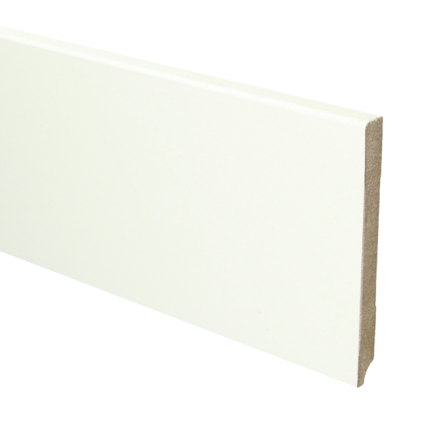 Budgetline MDF plint 120x12 V313 wit gegrond recht