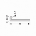 In-egaliseer eindprofiel 2,5 mm PVC gepolijst