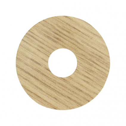 Zelfkl. rozet (17 mm) eiken geborsteld (10 st.)