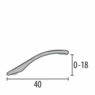 Overgangsprofiel zelfklevend 0-18 mm zwart 3m