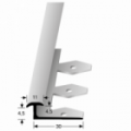 Overgangsprof.buigbaar 345 tbv 4,5 mm PVC zilver