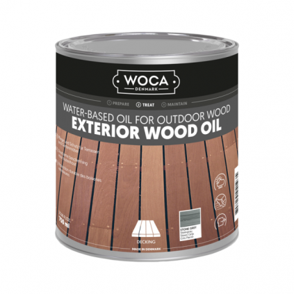 WOCA Exterior Oil Stone Grey 0,75 L