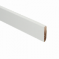 Meranti plint recht 55x10 mm wit gegrond