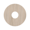Zelfkl. rozet (17 mm) naturel eik vergri. (10 st.)