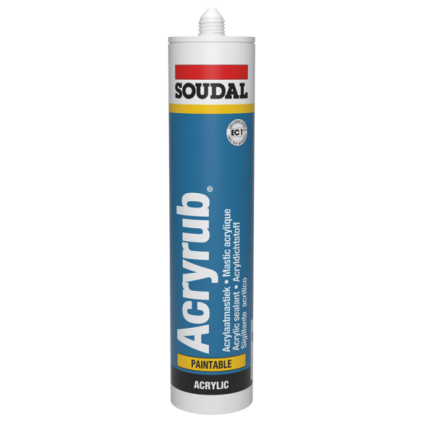 Soudal Acryrub acrylkit zwart 310 ml