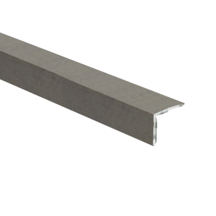Duo-hoekl zelfkl 24,5x30mm beton gepolijst donker
