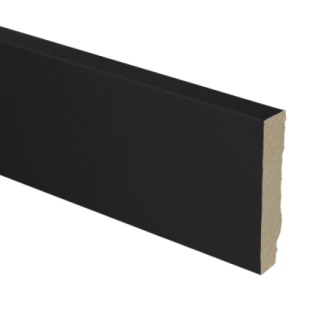 MDF plint recht 70x15 zwart gefolied-
