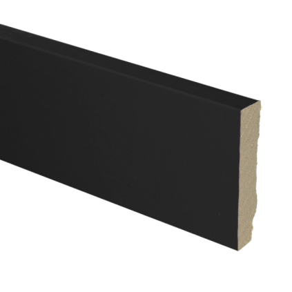 MDF plint recht 70x15 zwart gefolied-